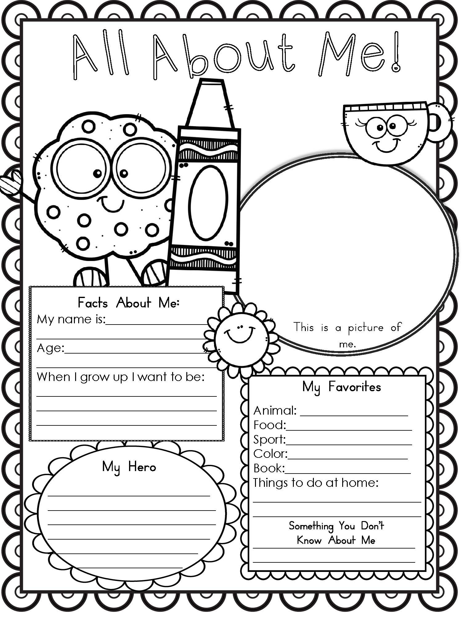 Free Printable All About Me Worksheet - Modern Homeschool Family within Free Printable All About Me Worksheet