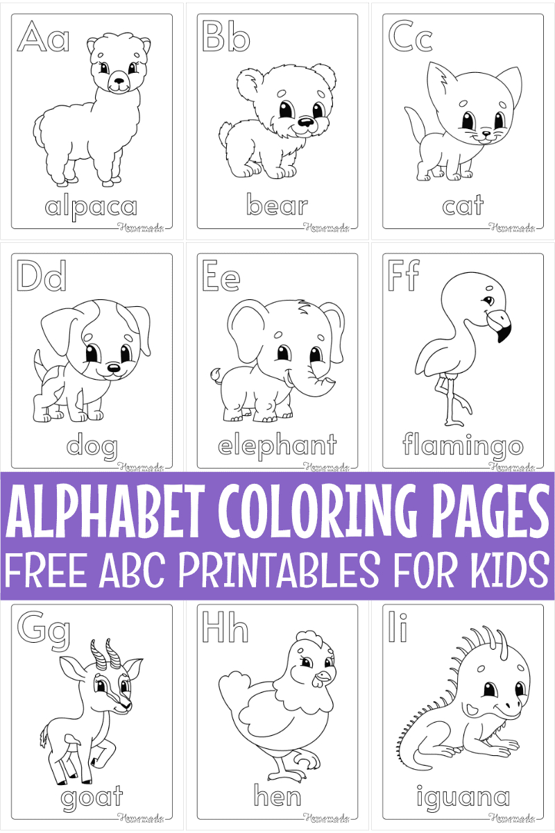 Free Printable Alphabet Coloring Pages For Kids inside Free Printable Alphabet Coloring Pages