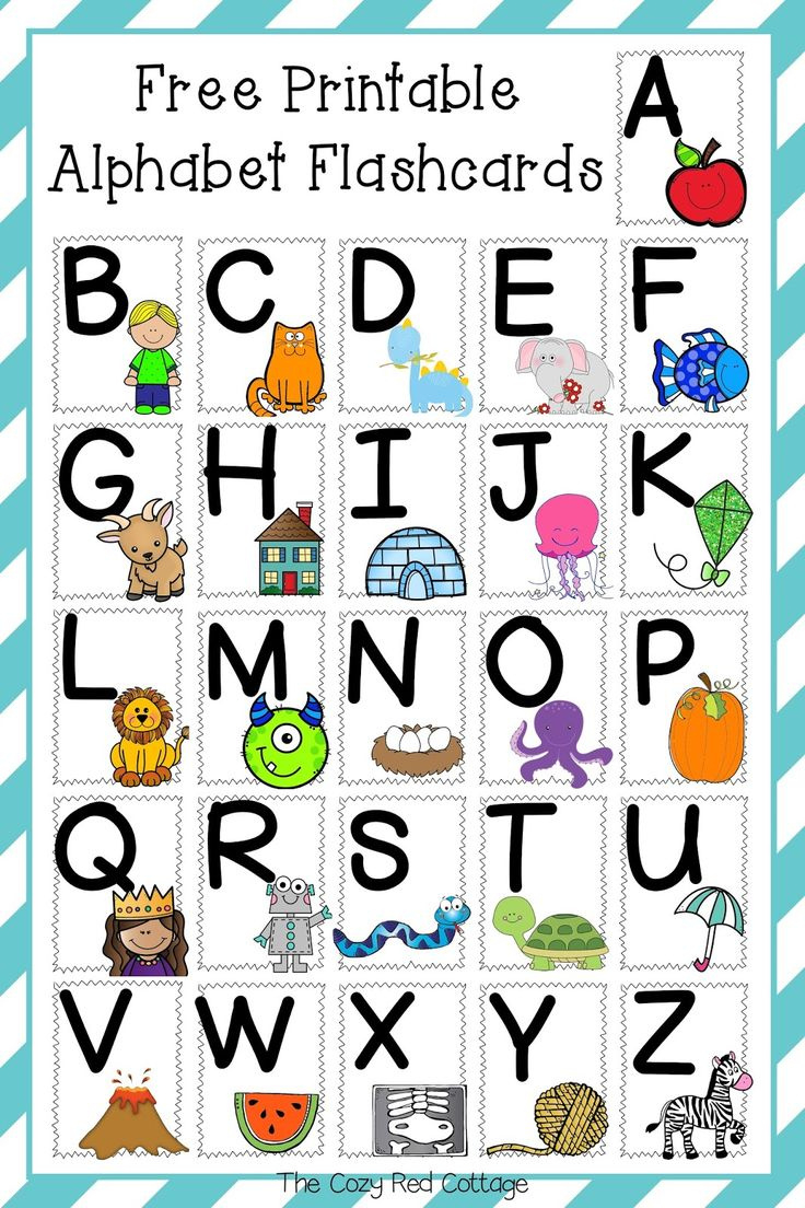 Free Printable Alphabet Flashcards regarding Free Printable Abc Flashcards