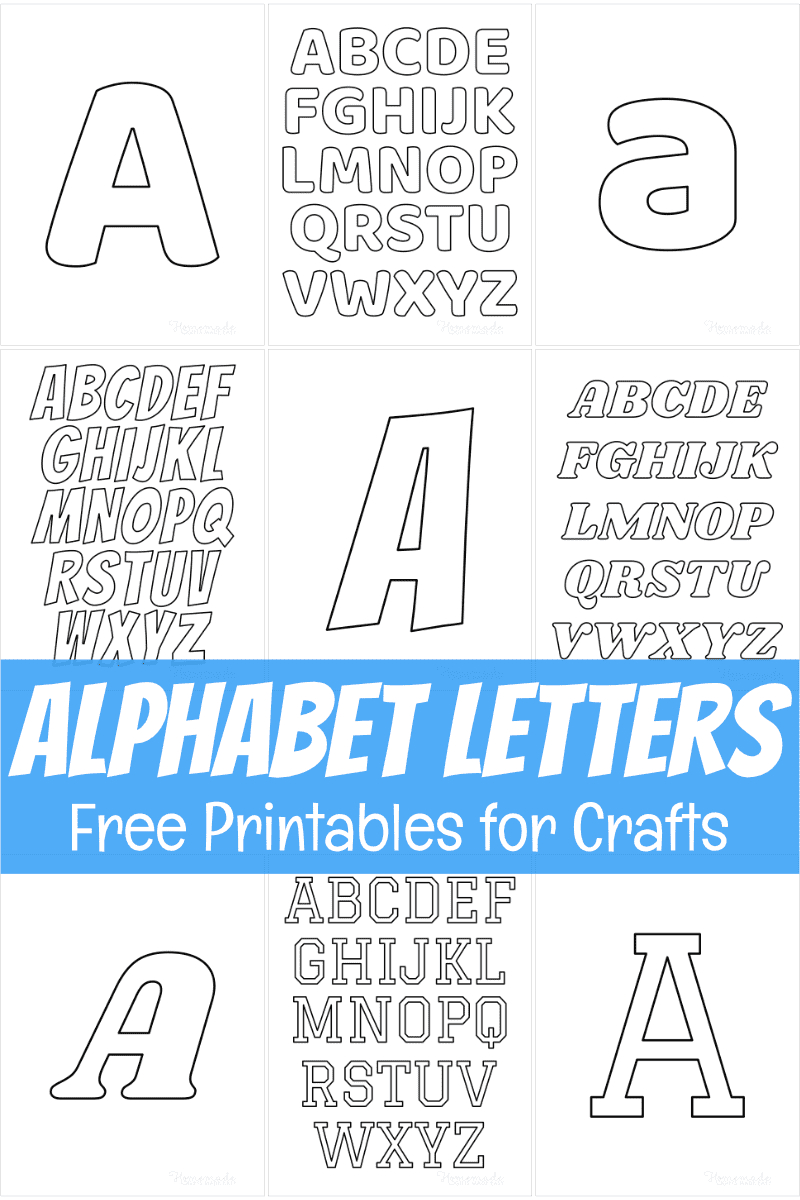 Free Printable Alphabet Letters For Crafts pertaining to Free Printable Letters Az