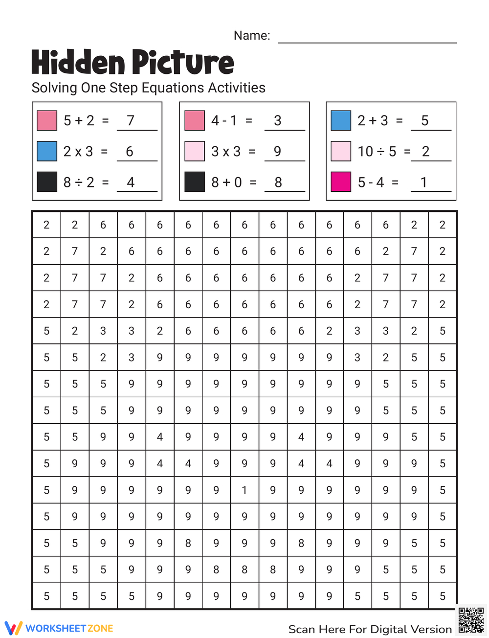 Free Printable &amp;amp;Amp; Interactive Mystery Picture Worksheets for Free Printable Math Mystery Picture Worksheets
