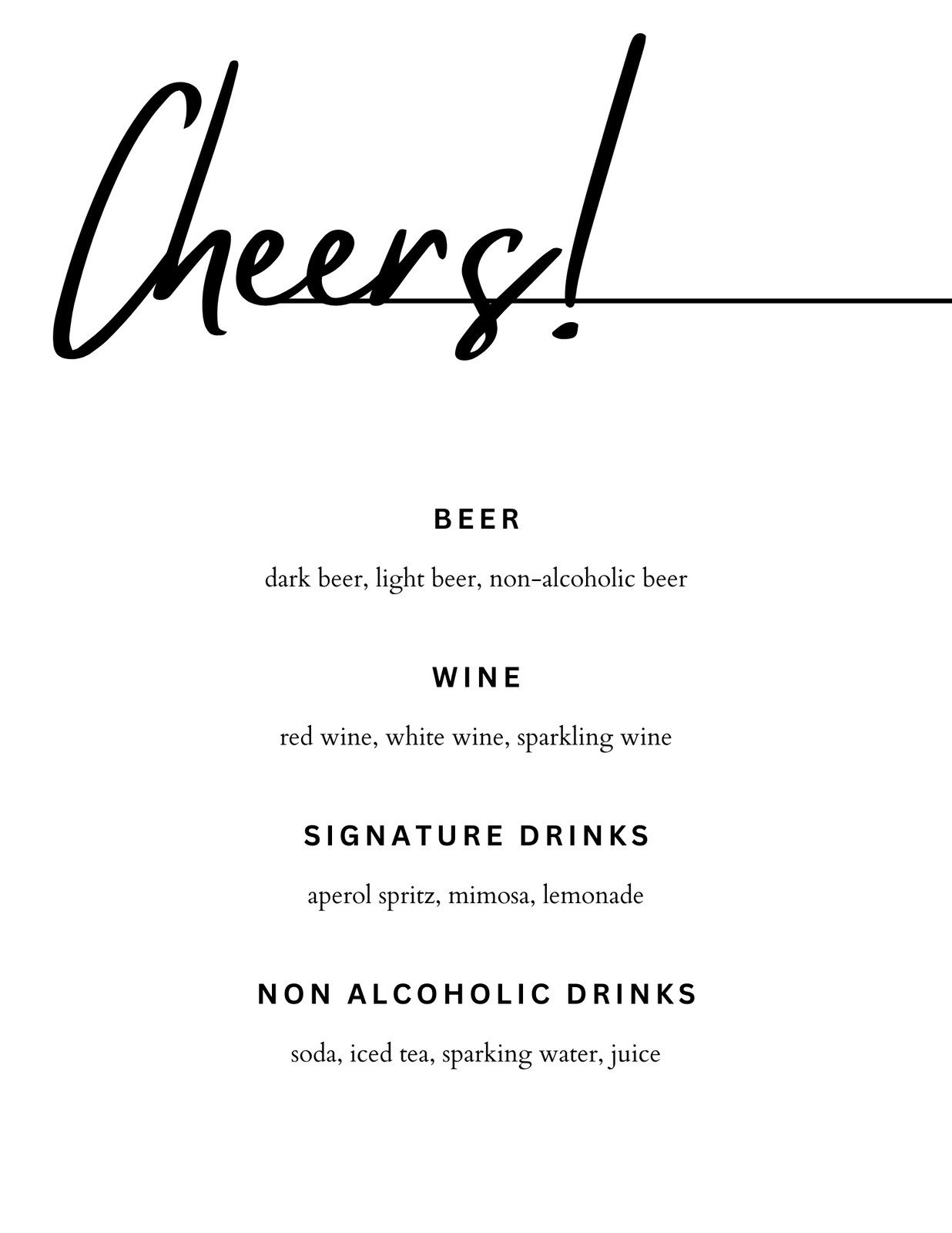 Free Printable And Customizable Cocktail Menu Templates | Canva regarding Free Printable Drink Menu Template