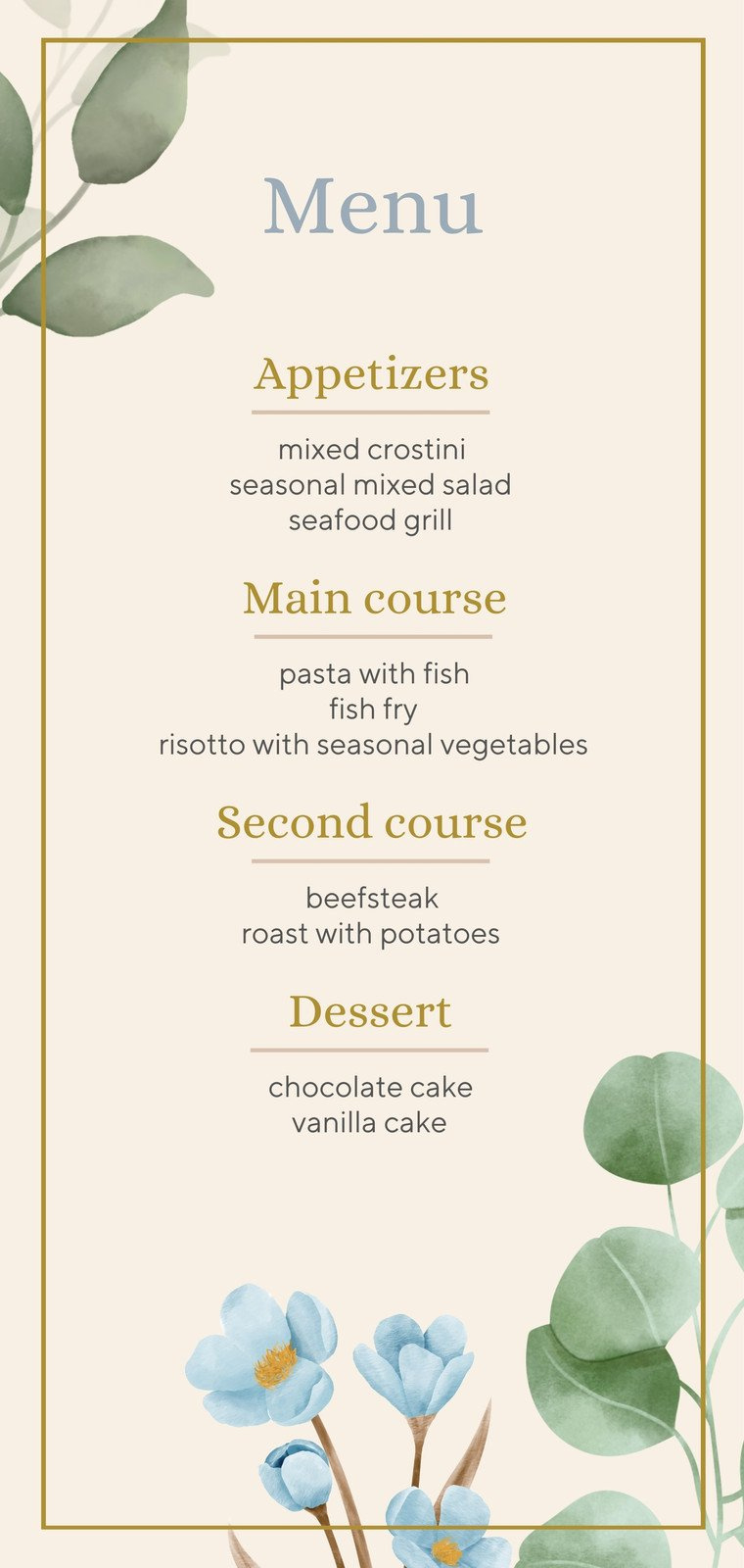 Free Printable And Customizable Dinner Party Menu Templates | Canva for Free Printable Dinner Party Menu Template