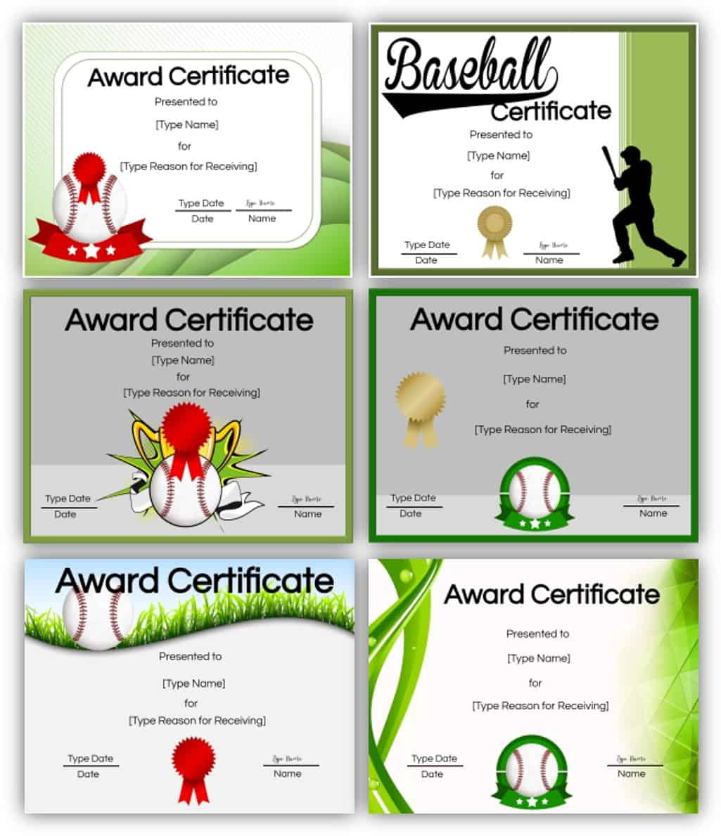 Free Printable And Editable Baseball Awards With Certificate with Free Printable Baseball Certificates
