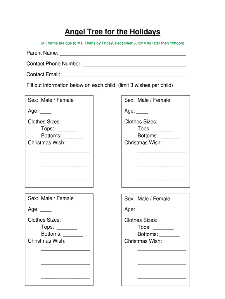 Free Printable Angel Tree Tags Template: Fill Out &amp;amp; Sign Online within Free Printable Angel Gift Tags