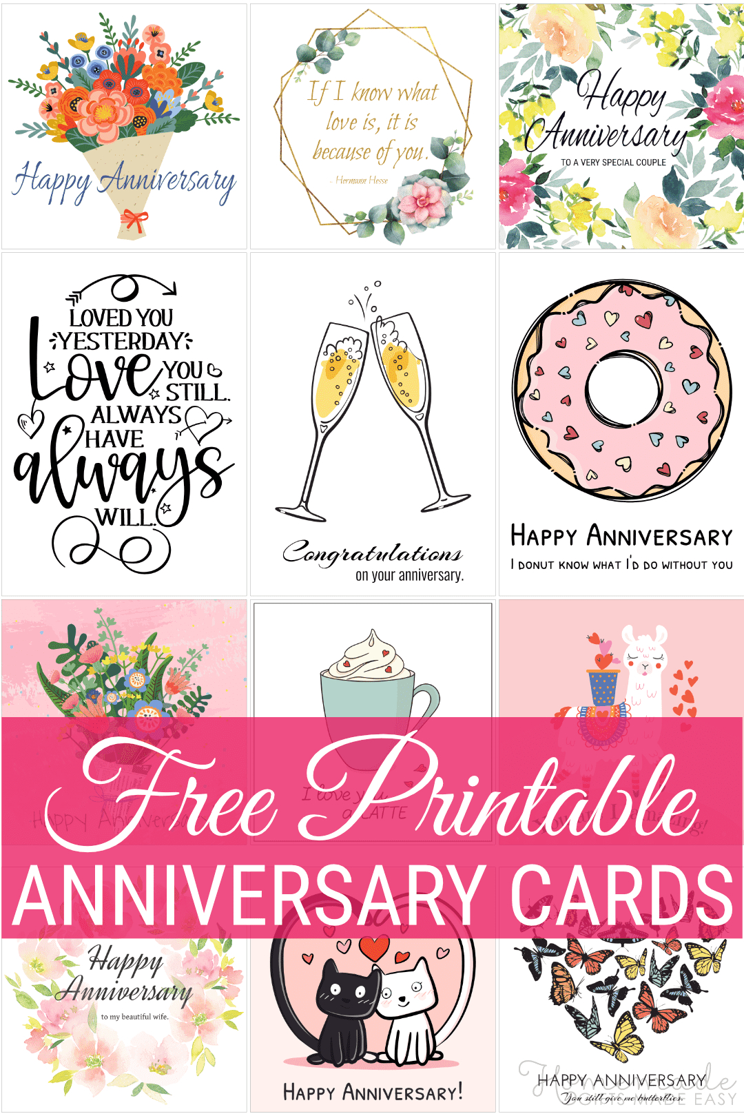 Free Printable Anniversary Cards regarding Free Anniversary Printables