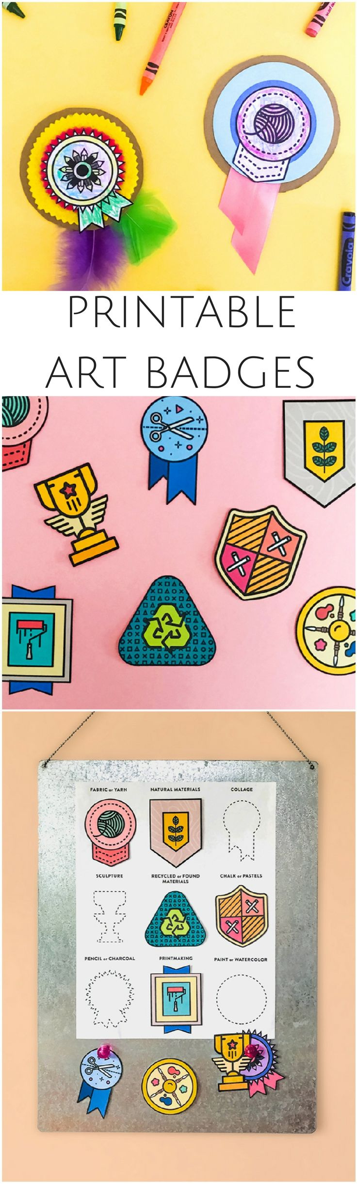 Free Printable Art Badges For Kids with Free Printable Badges