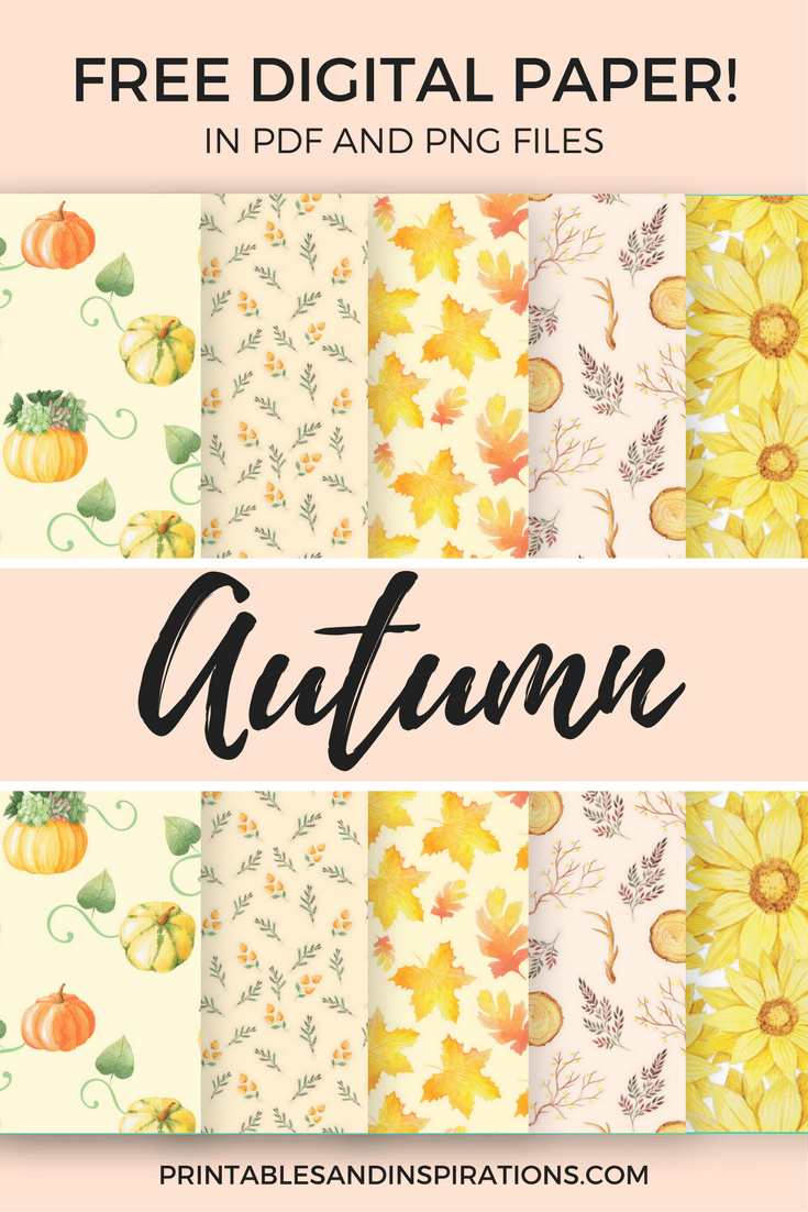 Free Printable Autumn Digital Paper! (Seamless Pattern For with regard to Free Printable Scrapbook Paper Designs