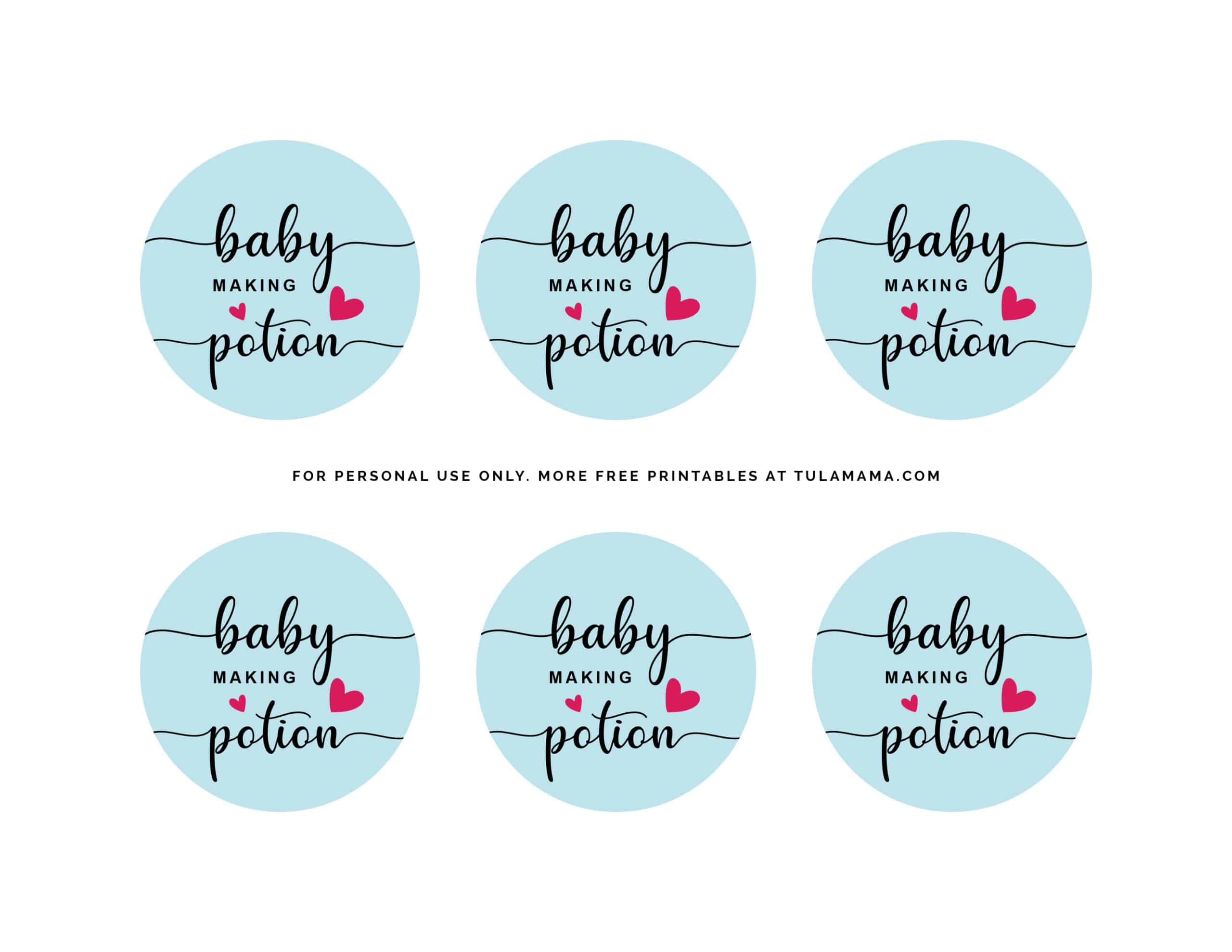 Free Printable Baby Making Potion Tags For Favors And Gifts - Tulamama for Free Printable Baby Shower Labels And Tags