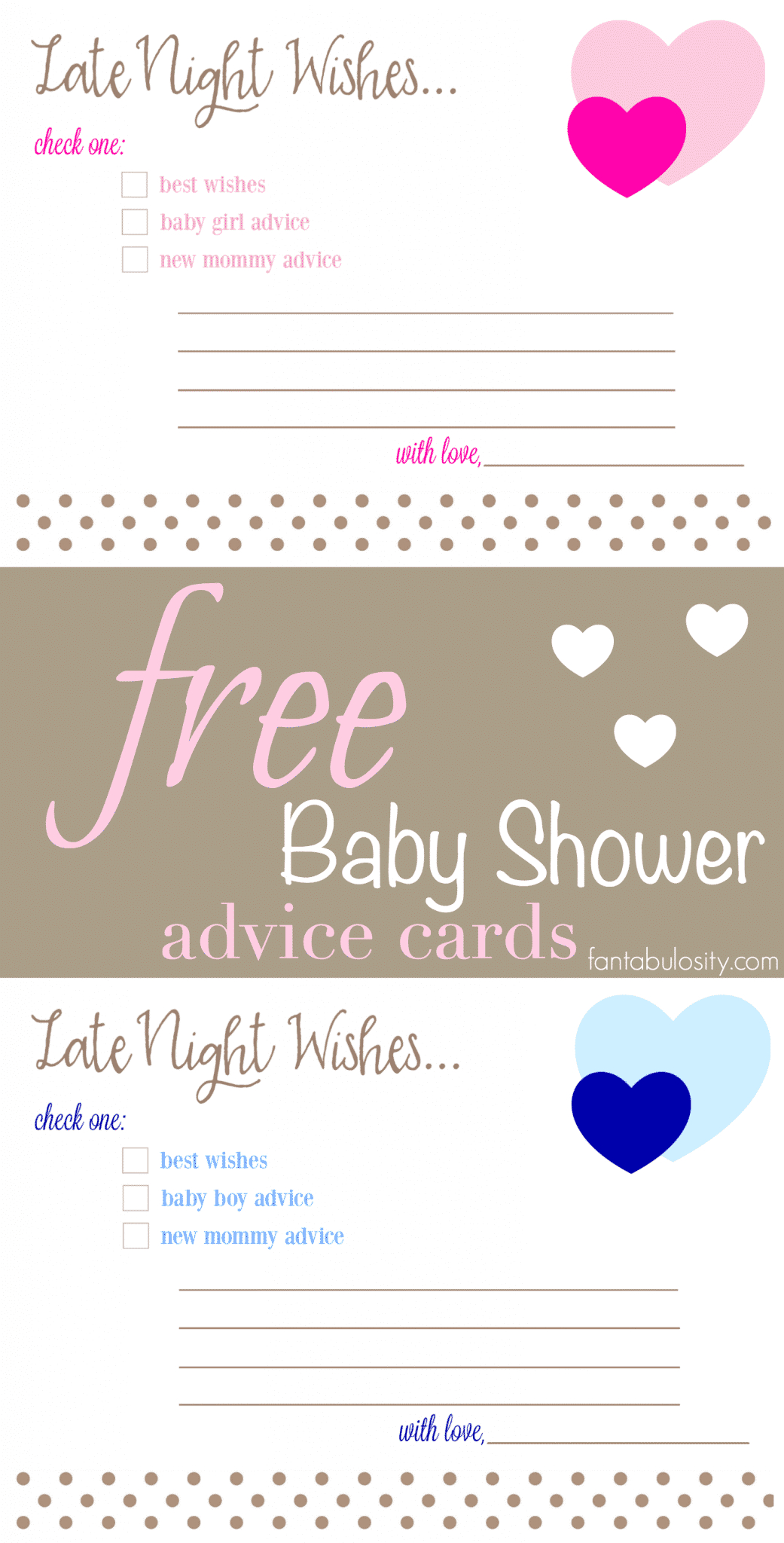 Free Printable Baby Shower Advice & Best Wishes Cards - Fantabulosity within Free Printable Baby Advice Cards
