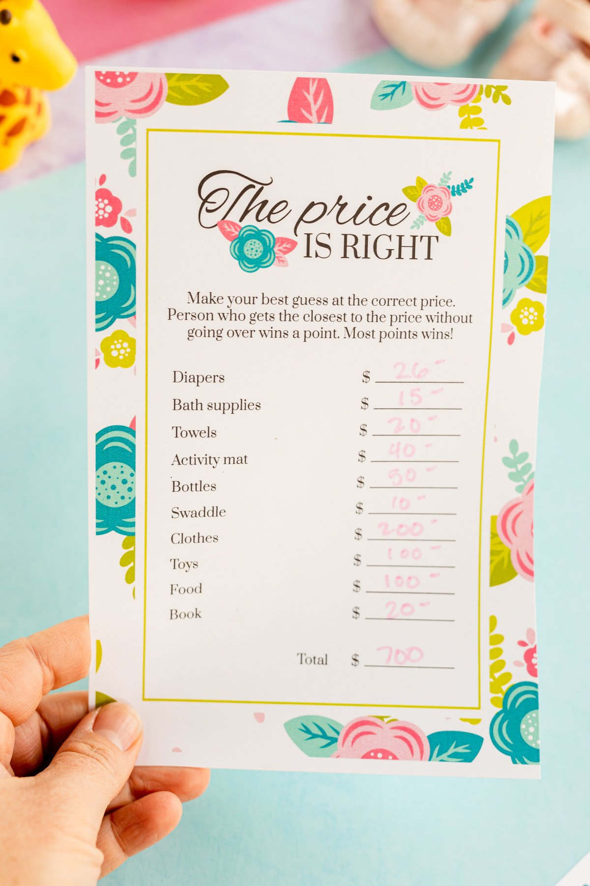 Free Printable Baby Shower Price Is Right Game - Play Party Plan in Free Printable Price Is Right Baby Shower Game