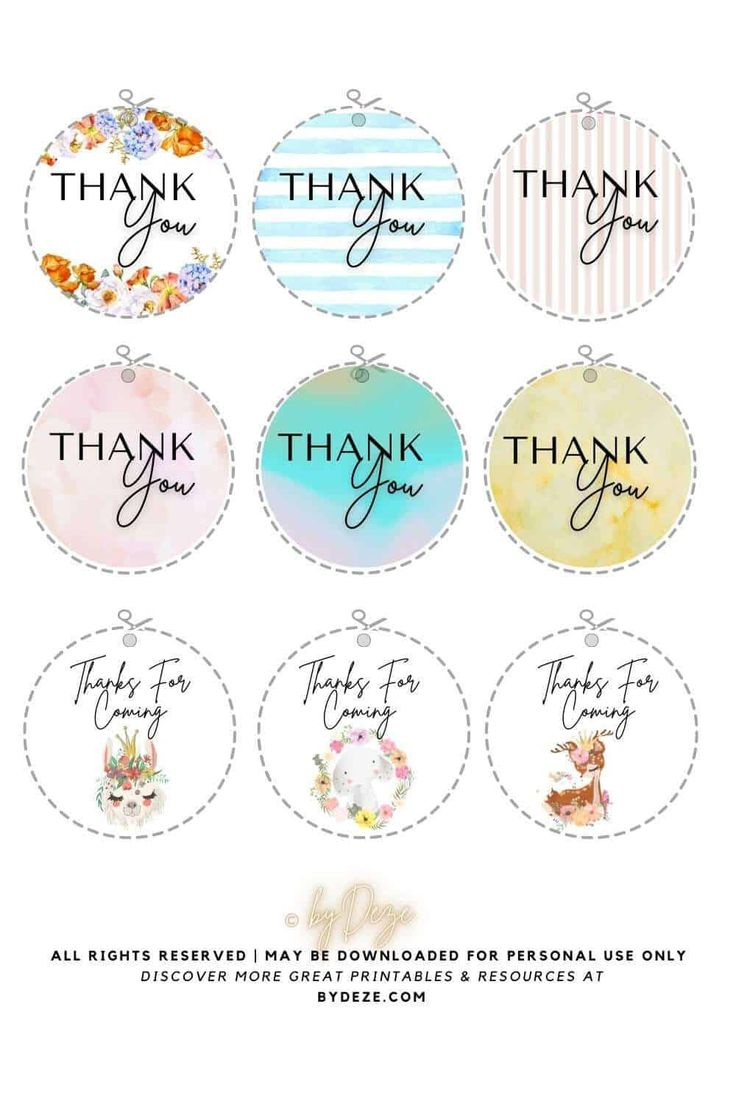 Free Printable Baby Shower Thank You Tags (For Favors &amp;amp; Goodie pertaining to Free Printable Baby Shower Favor Tags