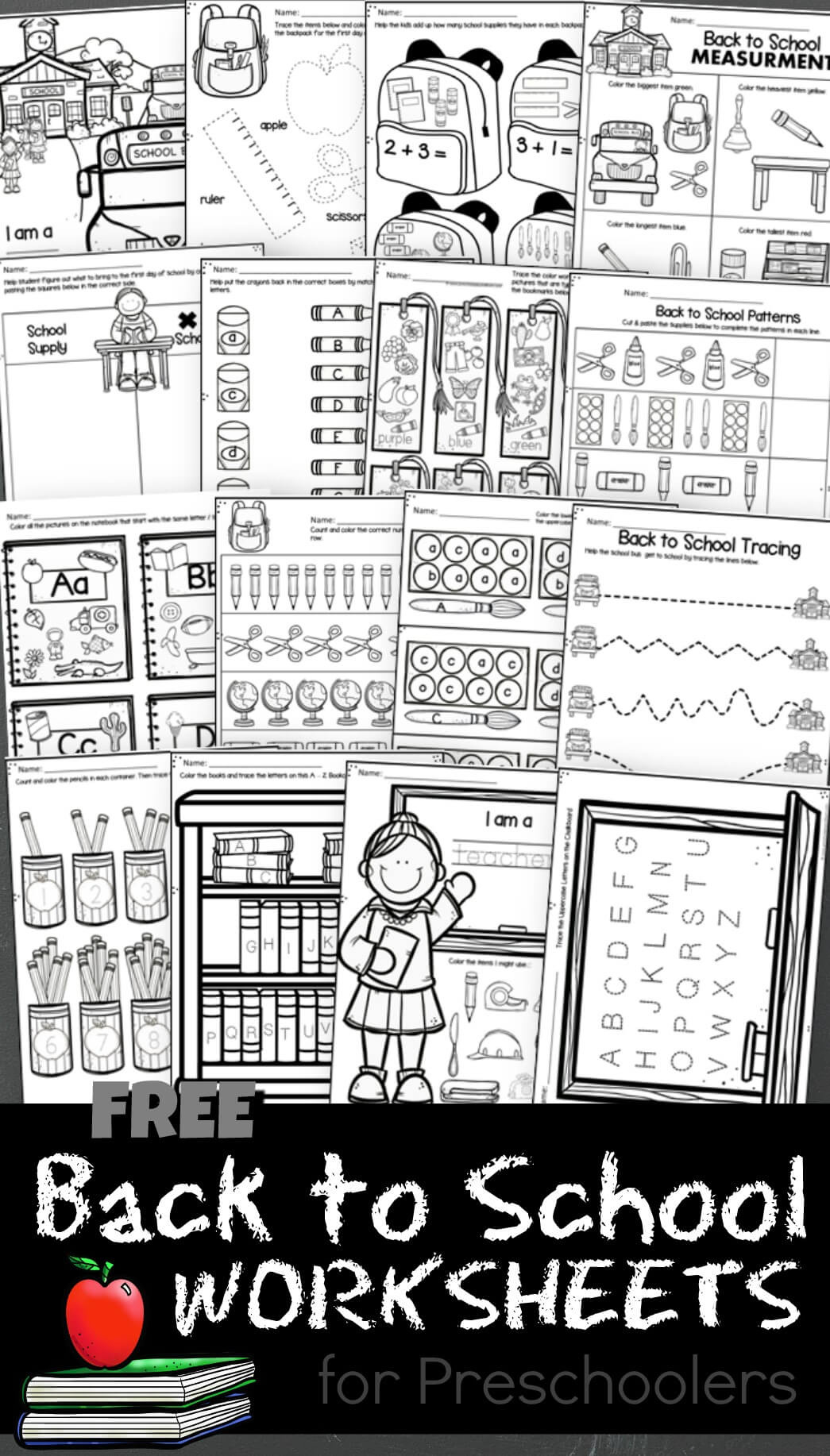 Free Printable Back To School Pre-K Worksheets throughout Free School Printables