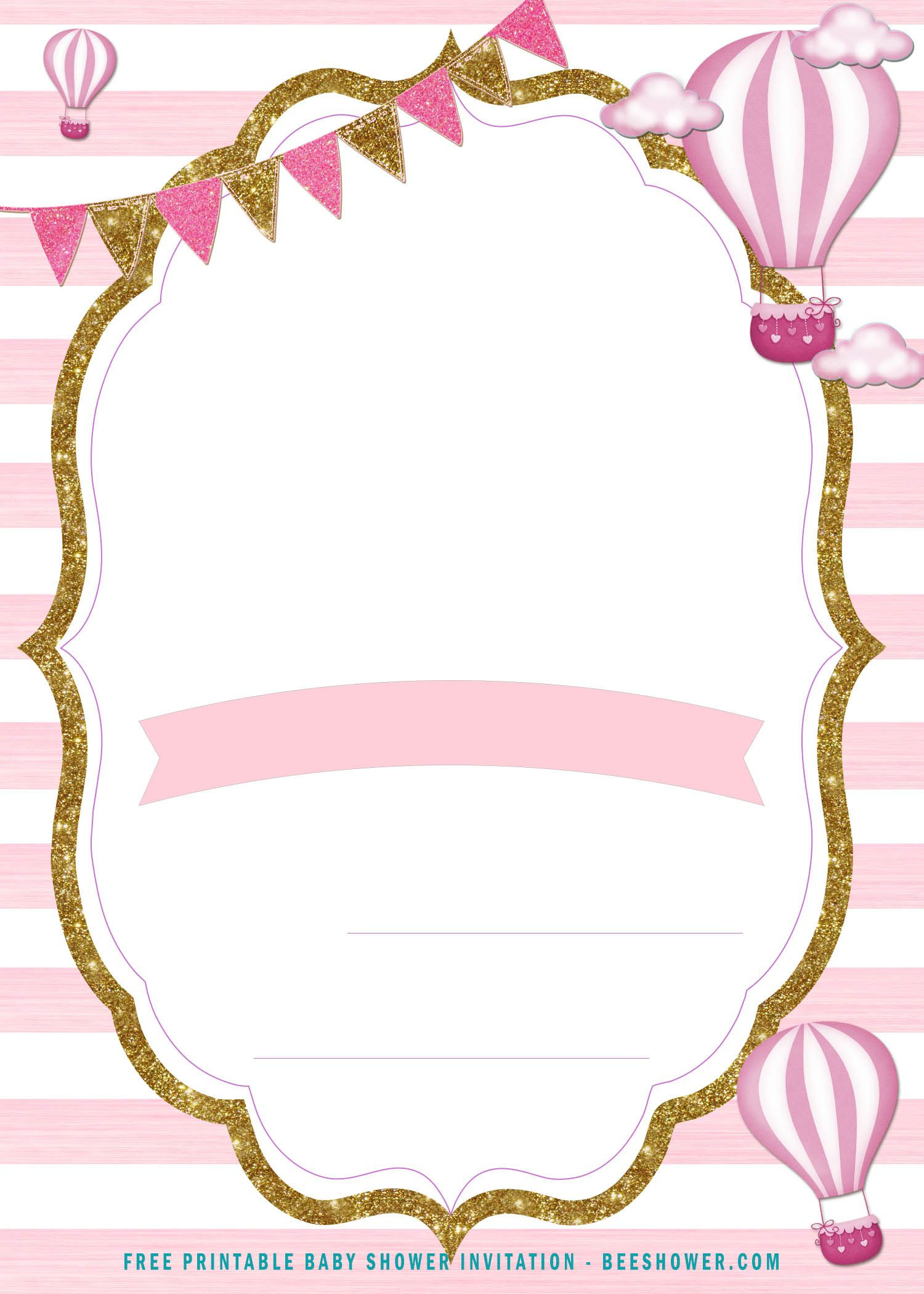 Free Printable Balloons Baby Shower Invitation Templates intended for Baby Shower Templates Free Printable
