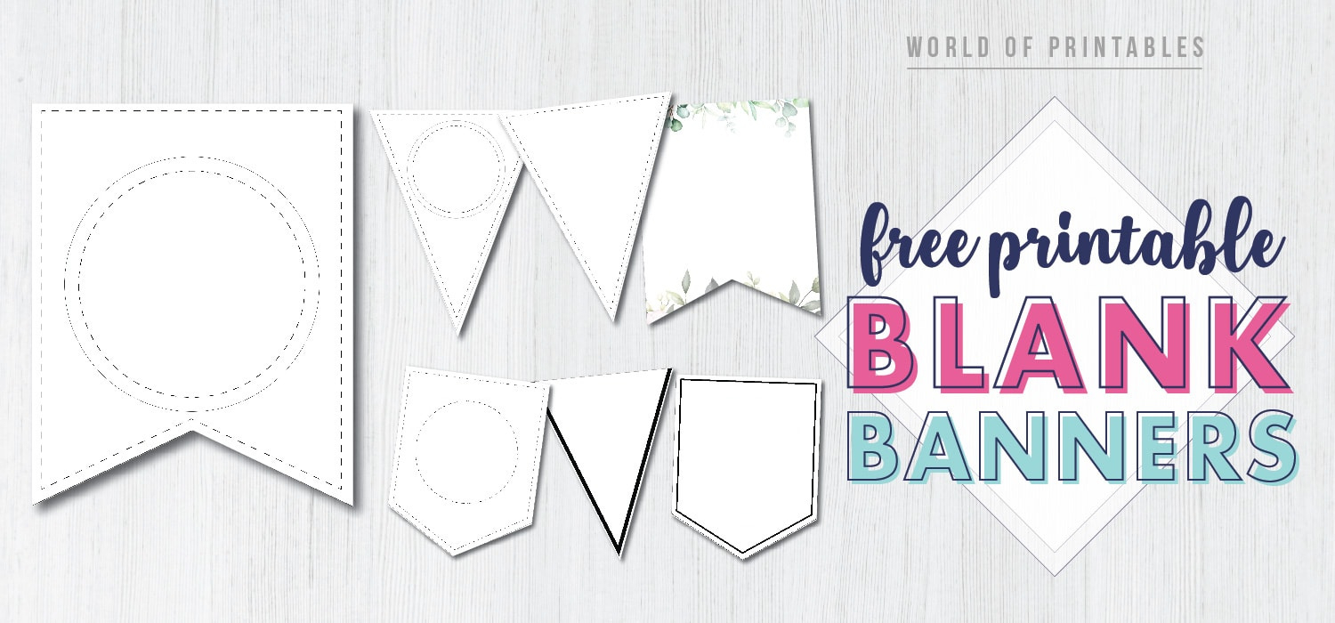 Free Printable Banner Templates (Blank Banners) - World Of Printables for Free Printable Banners