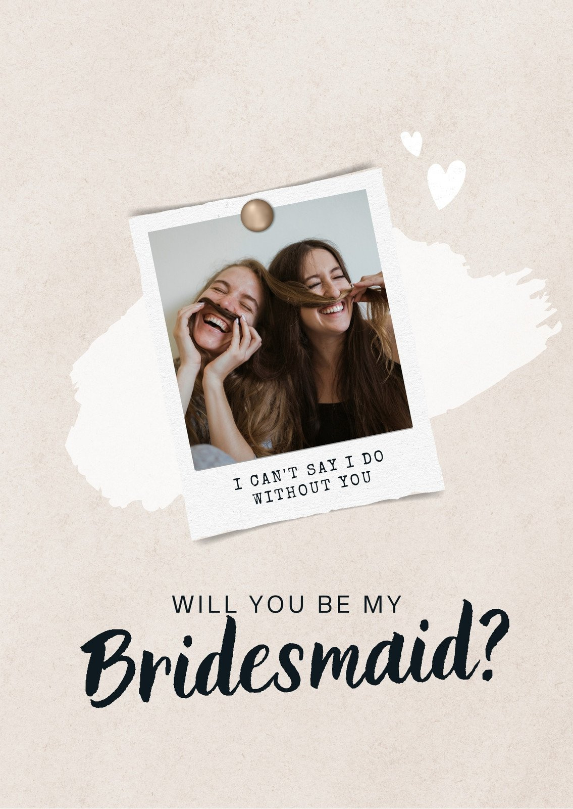 Free Printable Be My Bridesmaid Invitation Templates | Canva pertaining to Will You Be My Bridesmaid Free Printable