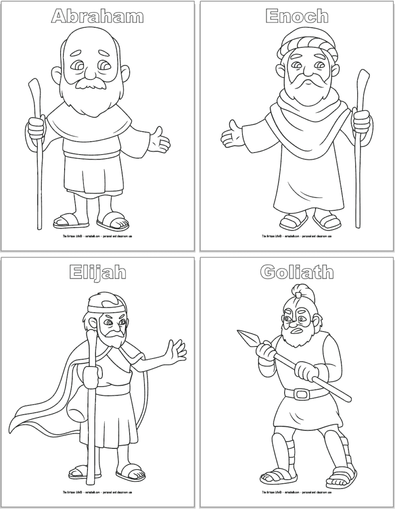 Free Printable Bible Character Coloring Pages For Kids - The for Free Printable Bible Characters Coloring Pages