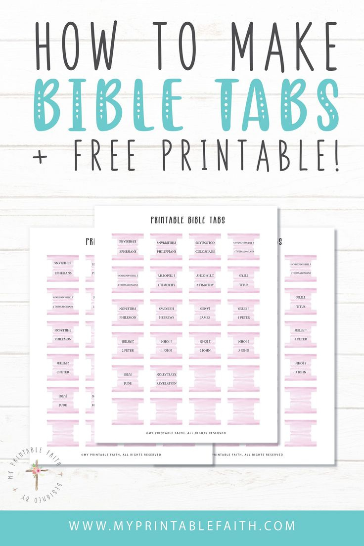 Free Printable Bible Tabs (With Instructions) - My Printable Faith pertaining to Free Printable Bible Tabs