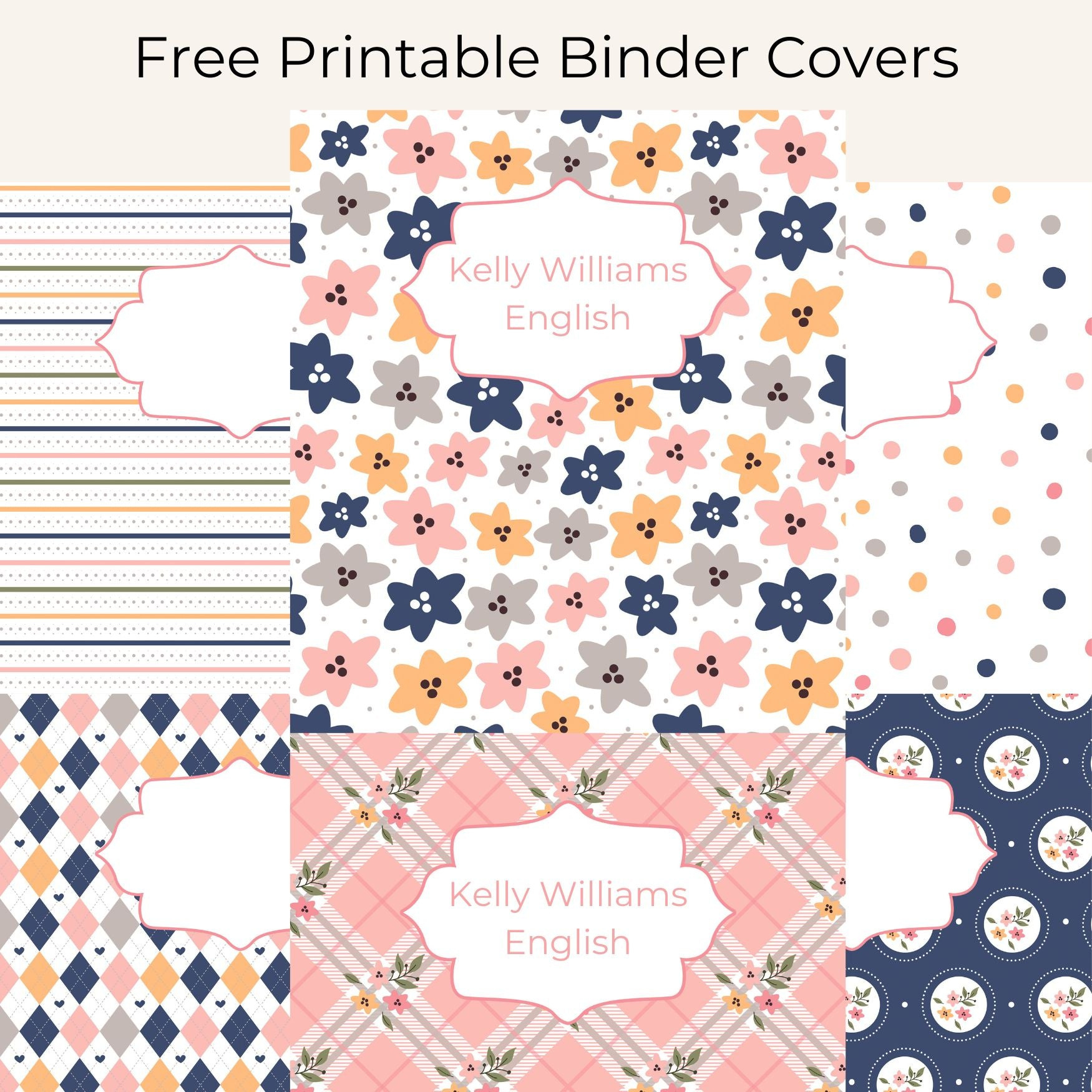 Free Printable Binder Covers - Download Over 100 Binder Cover intended for Free Printable Customizable Binder Covers