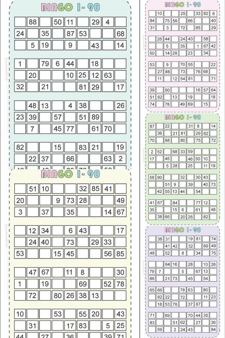 Free Printable Bingo Cards 1-90 [Pdf Included] pertaining to Free Printable Bingo Cards 1 100