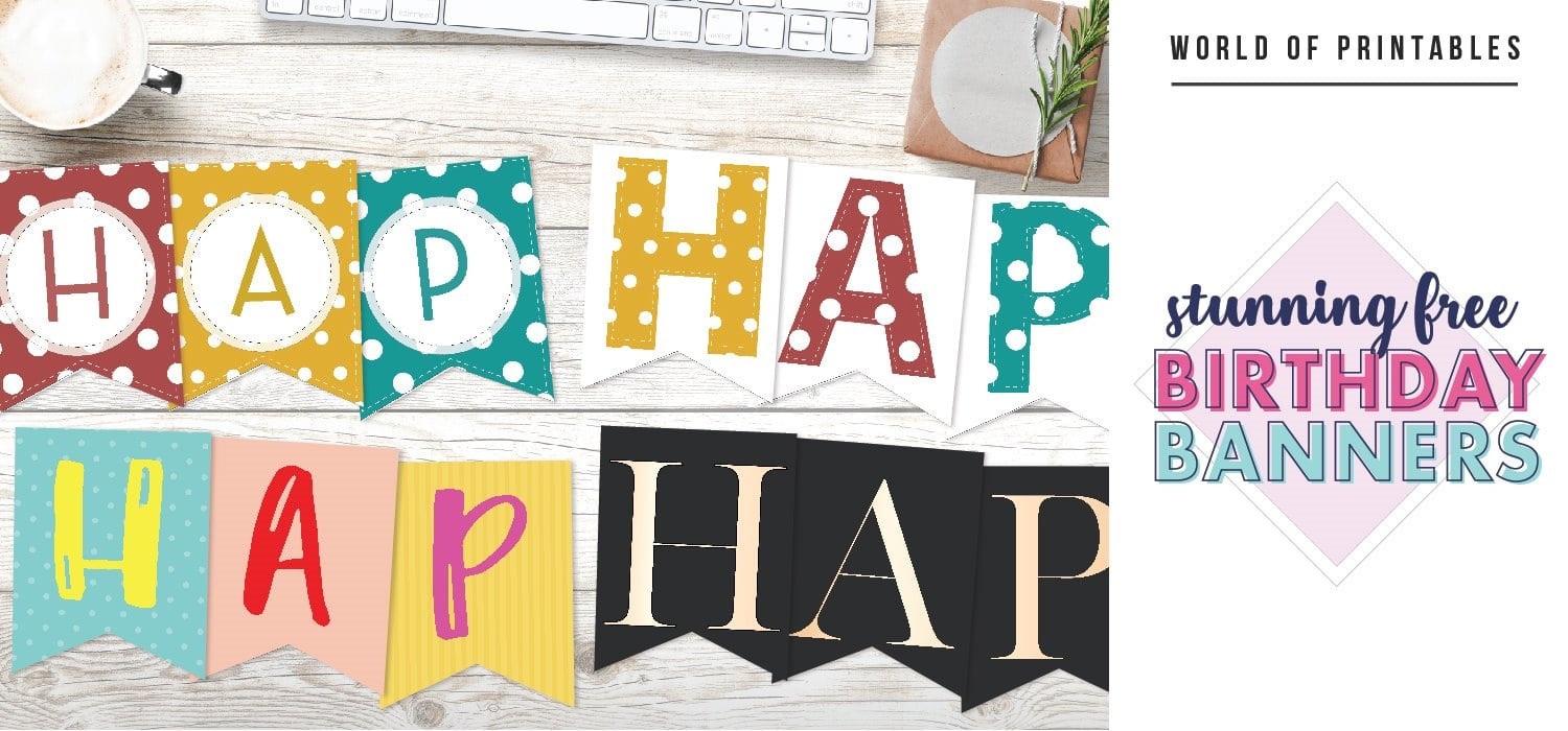 Free Printable Birthday Banner Ideas For All Ages - World Of pertaining to Free Printable Birthday Banner