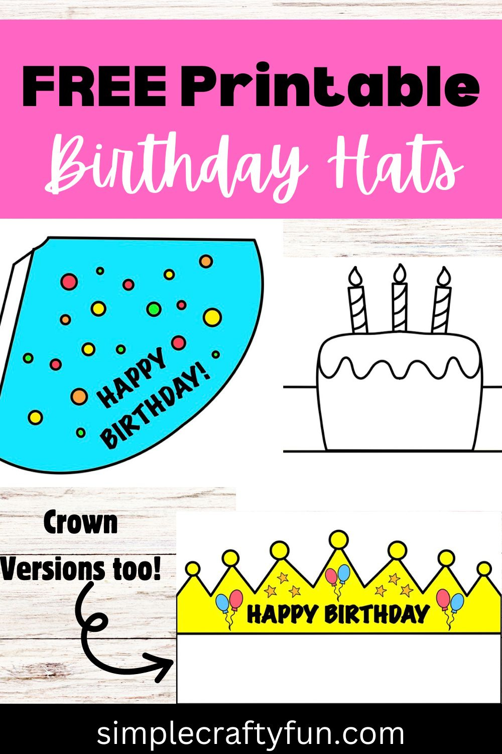 Free Printable Birthday Hat Template For Kids - regarding Free Printable Birthday Hat Template