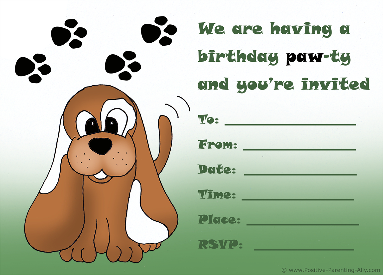 Free Printable Birthday Party Invitations For Kids: High Resolution inside Free Printable Animal Print Birthday Invitations