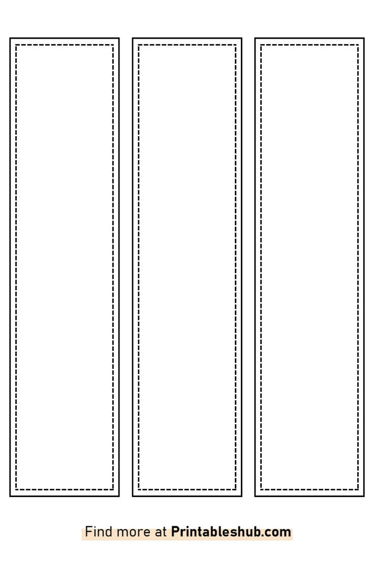 Free Printable Blank Bookmark Templates [Pdf Included inside Free Printable Blank Bookmarks