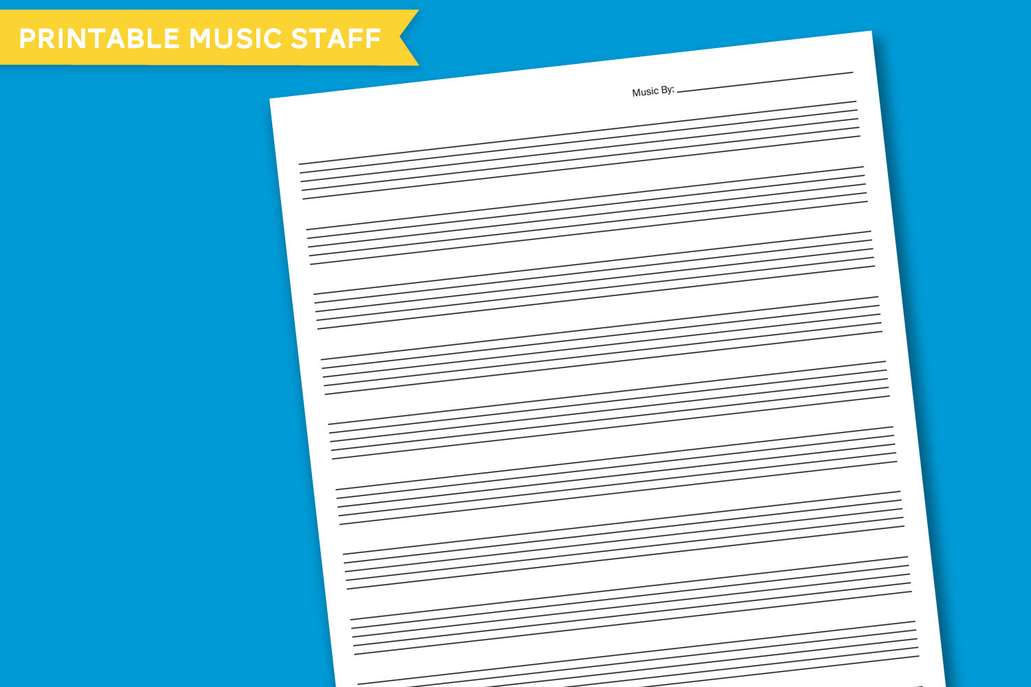 Free Printable Blank Music Staff Paper - Download At Paging Supermom for Free Printable Music Staff