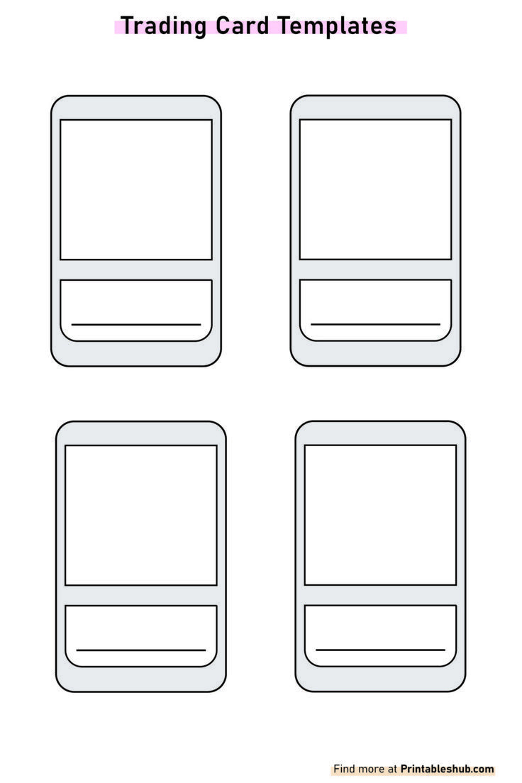 Free Printable Blank Trading Card Template [Pdf Included] for Free Printable Card Templates