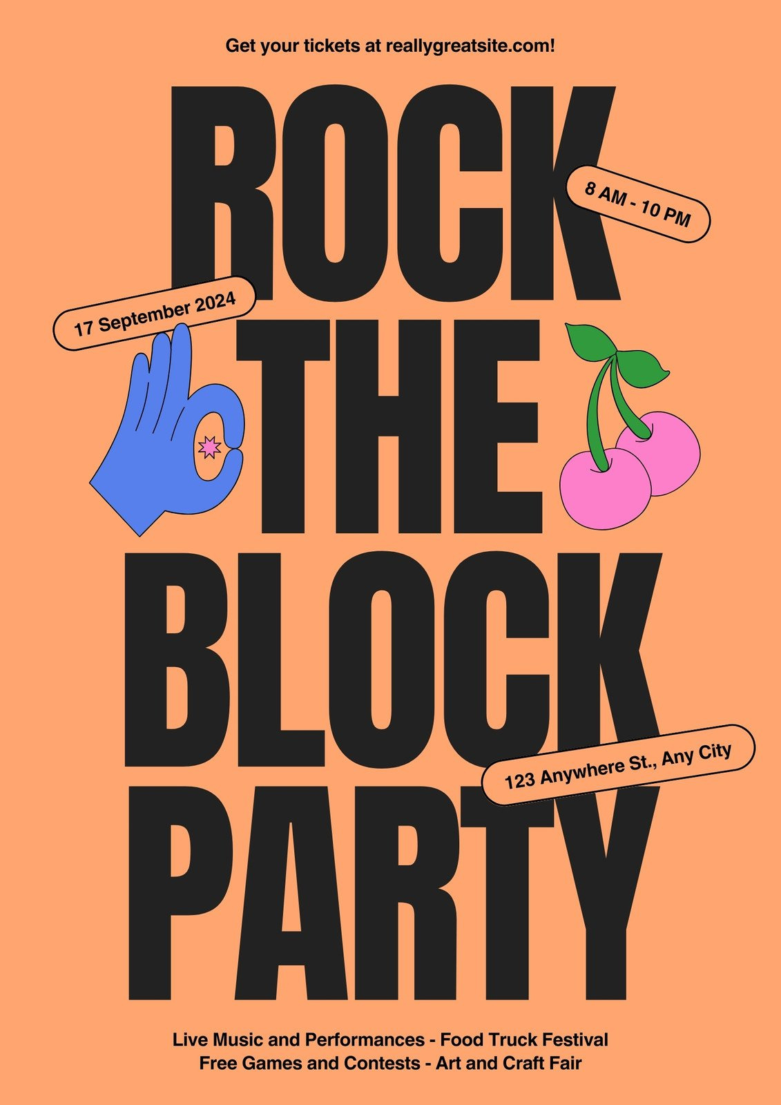 Free Printable Block Party Flyer Template | Canva within Free Printable Flyers For Parties