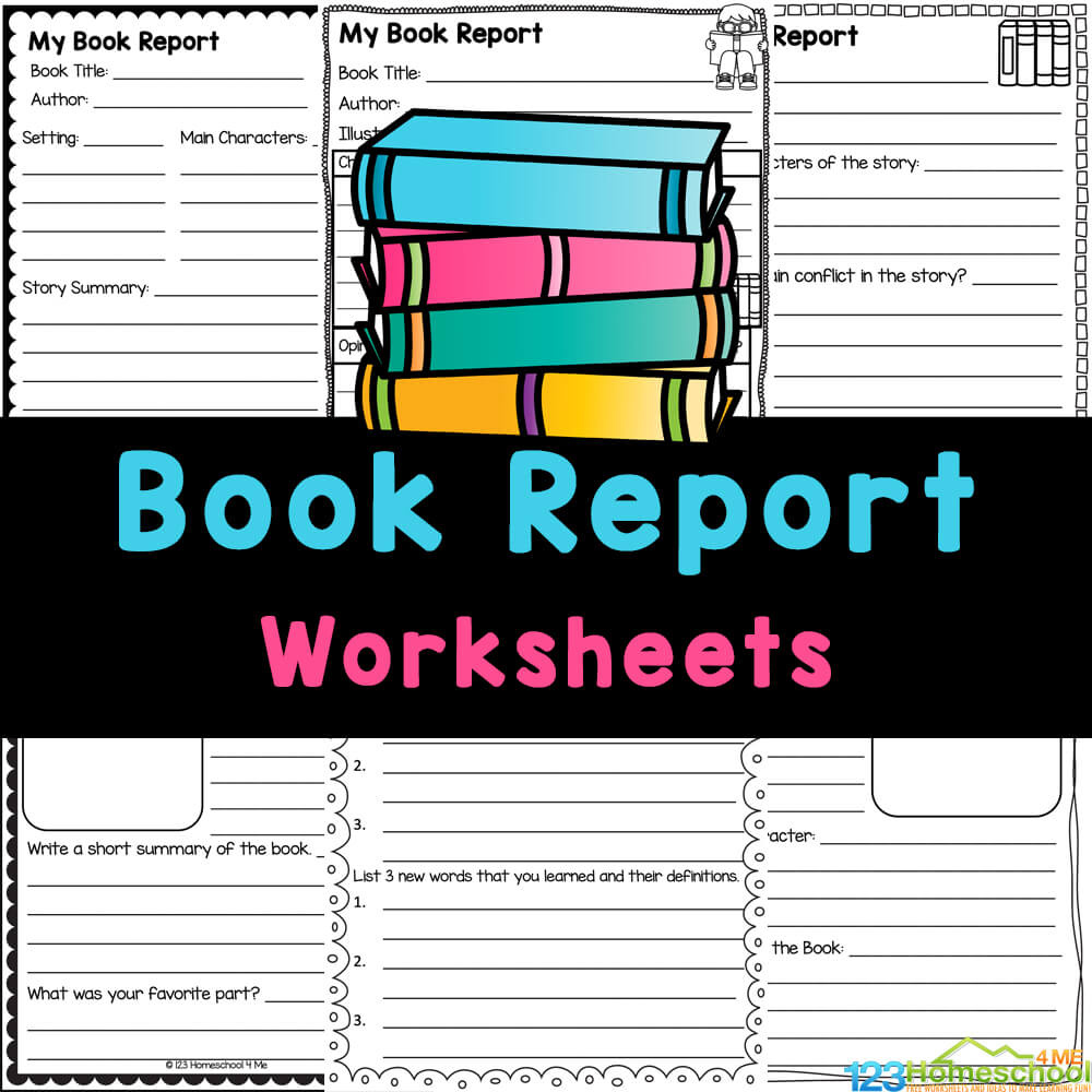 Free Printable Book Report Worksheets And Template Form with Free Printable Books For 5Th Graders