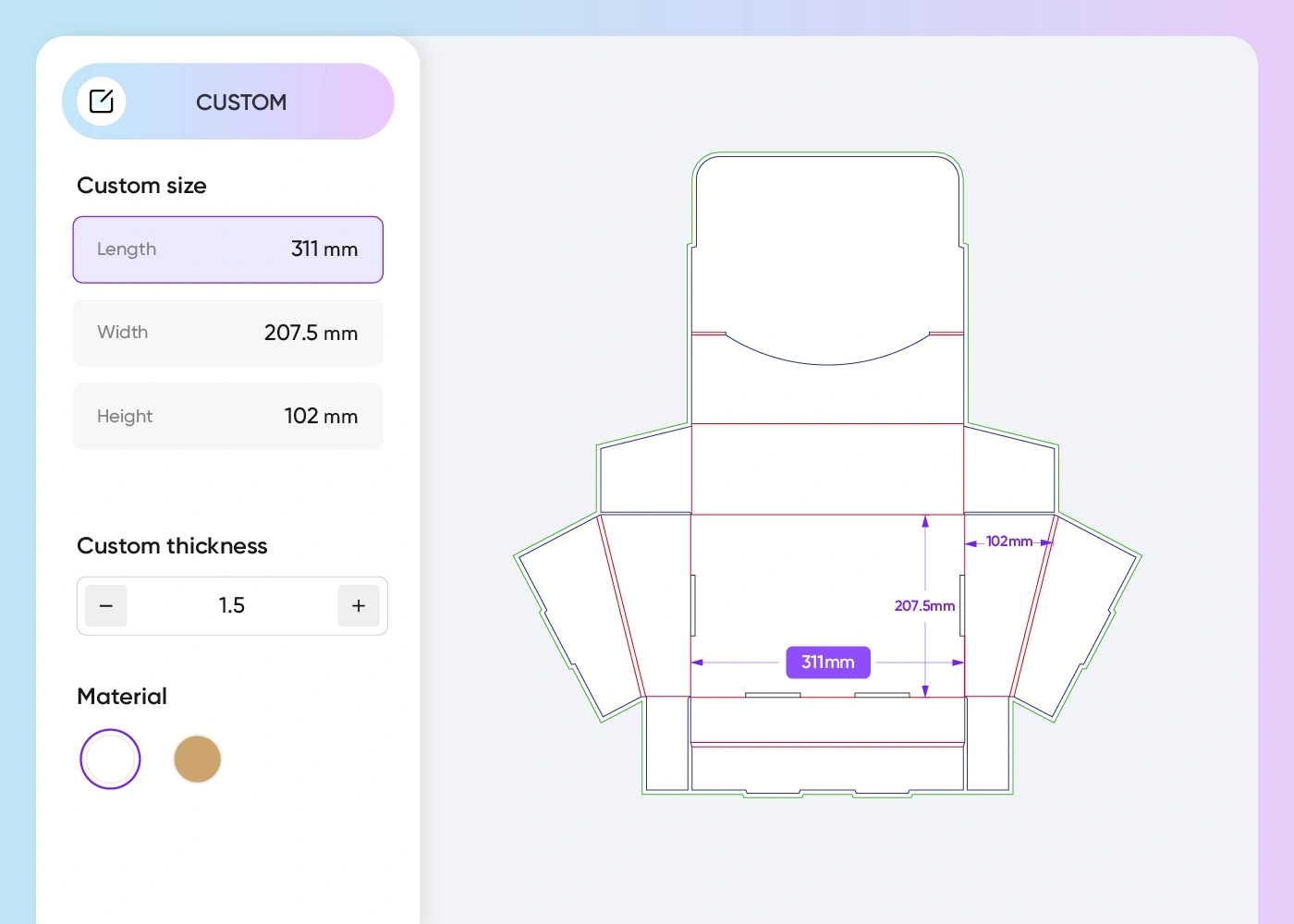 Free Printable Box Template Maker | Edit Template Online in Free Printable Box Patterns