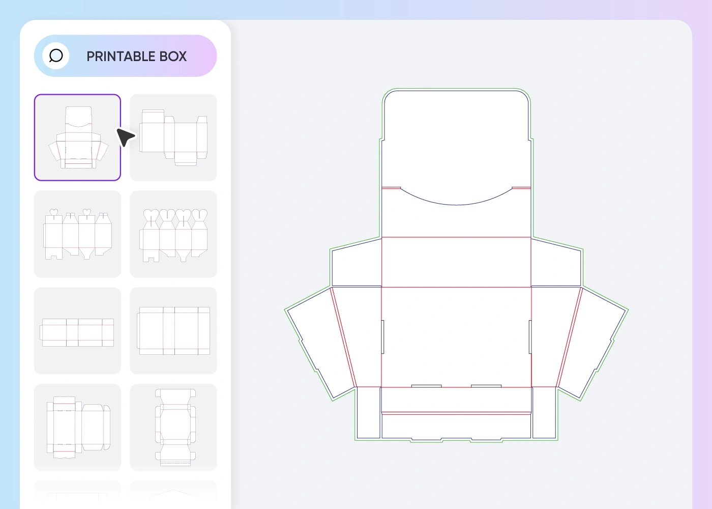 Free Printable Box Template Maker | Edit Template Online inside Free Printable Box Patterns