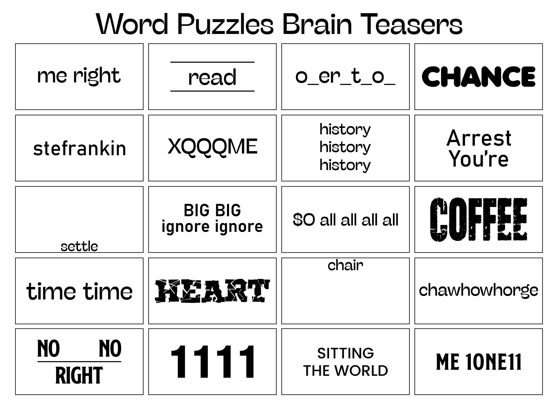 Free Printable Brain Teasers - Worksheets Library with Free Printable Puzzles And Brain Teasers