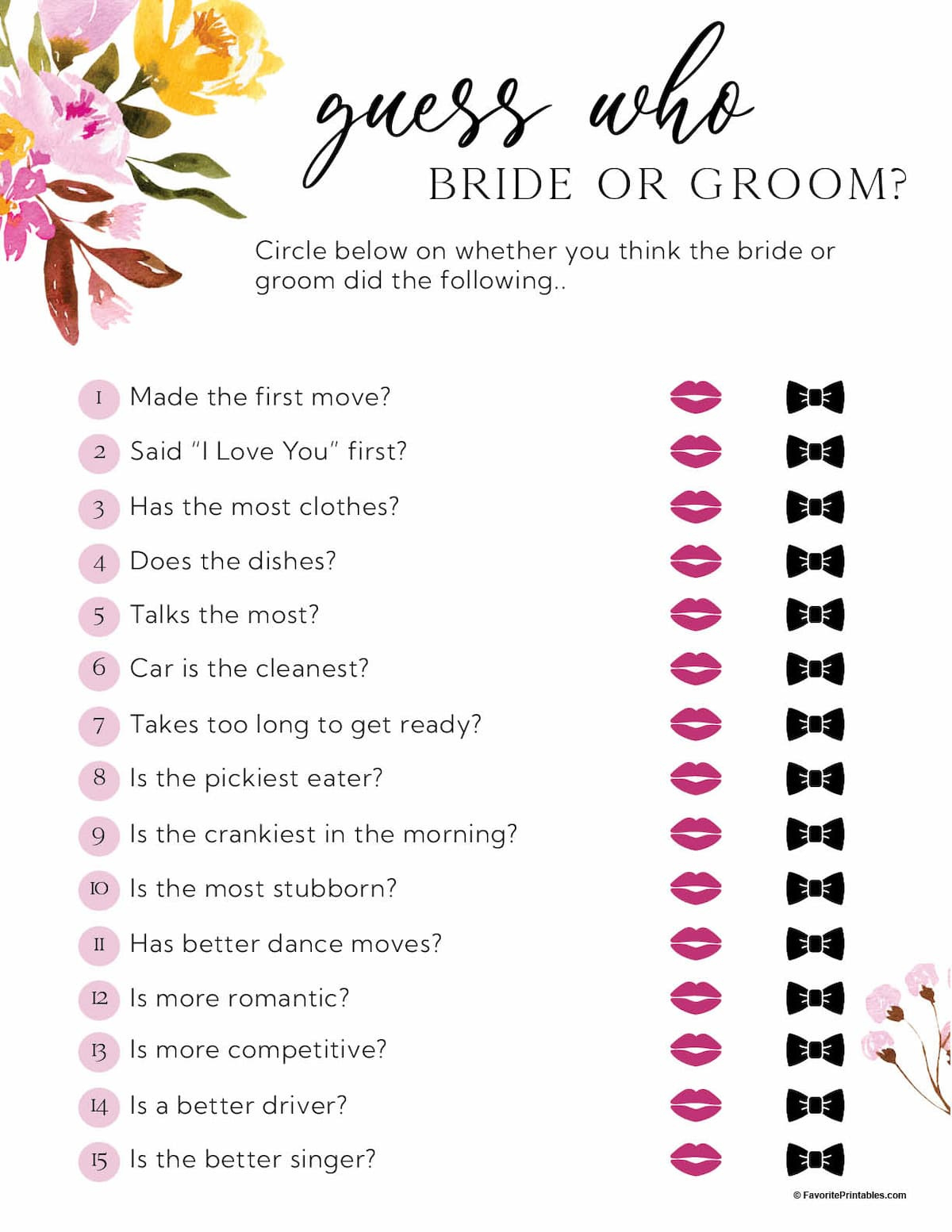 Free Printable Bridal Shower Games - Favorite Printables inside Free Printable Wedding Shower Games