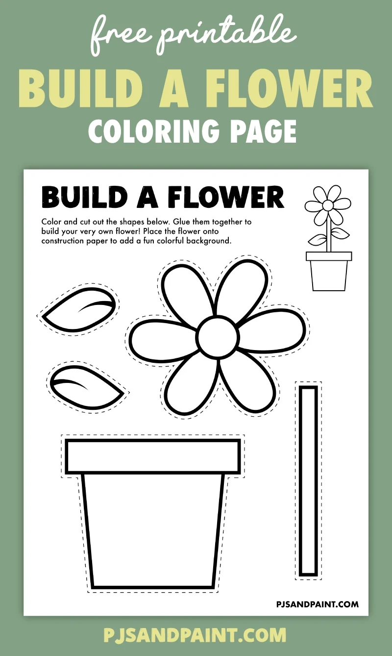 Free Printable Build A Flower Activity - Pjs And Paint with Free Printables Com
