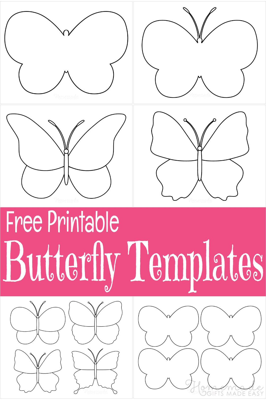 Free Printable Butterfly Templates &amp;amp; Outlines within Free Printable Butterfly