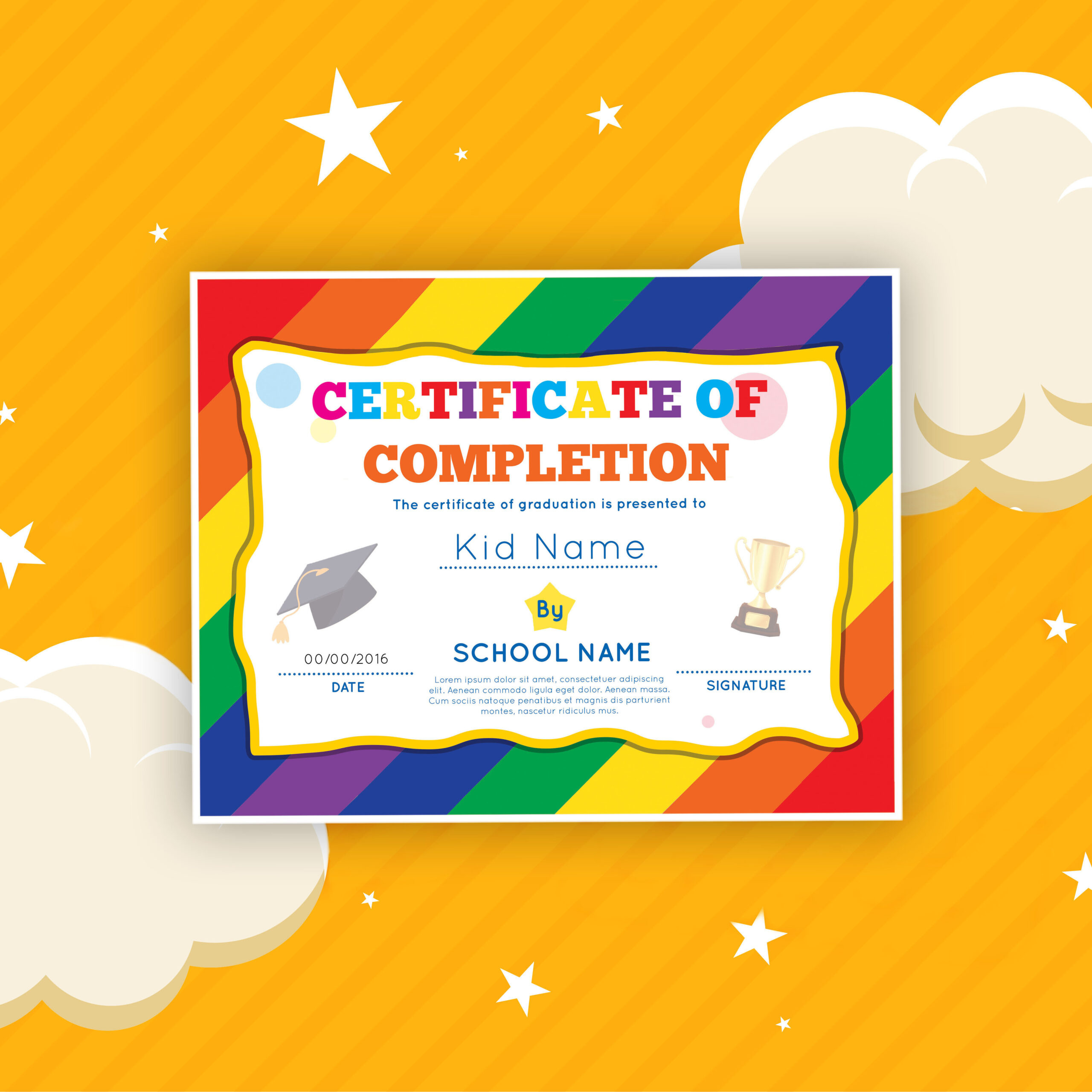 Free Printable Certificate Of Completion Downloadable Template throughout Free Printable Certificate Of Completion