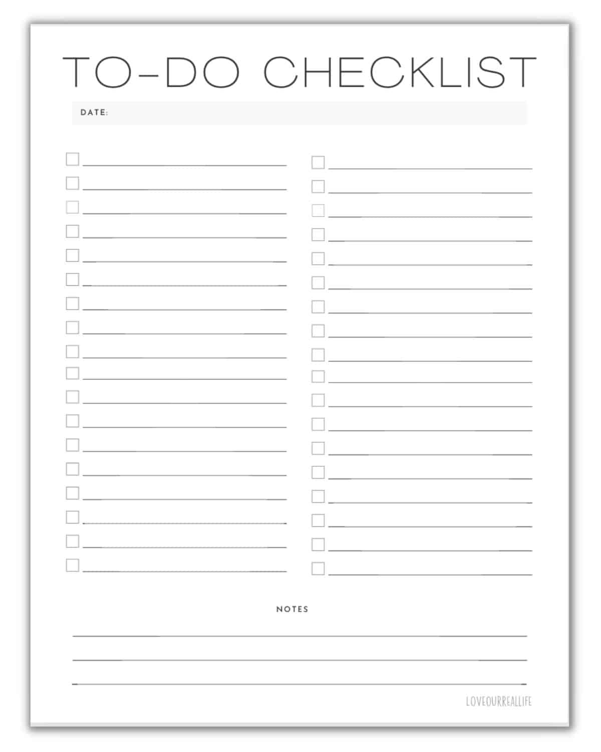 Free Printable Checklist Templates - To Do Lists To Download throughout Free Printable Checklist