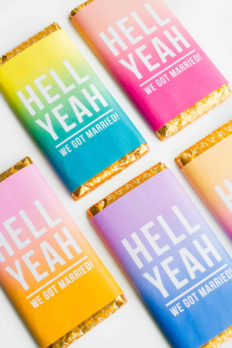 Free Printable Chocolate Bar Wrappers For Your Favours! | Bespoke in Free Printable Candy Bar Wrappers For Bridal Shower