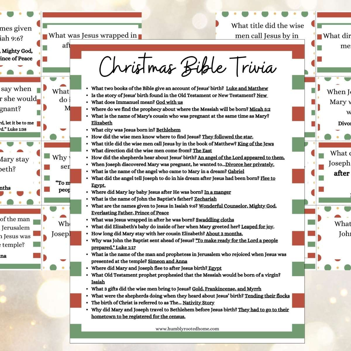 Free Printable Christmas Bible Trivia For The Whole Family! - within Free Printable Religious Christmas Games