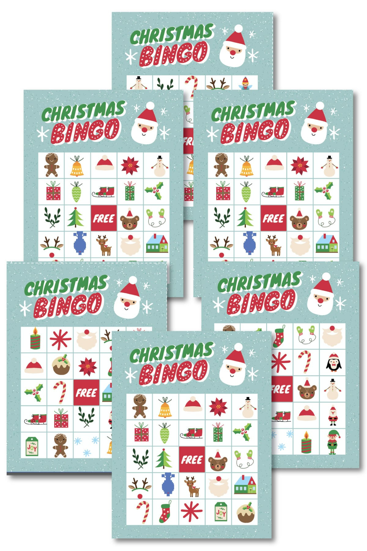 Free Printable Christmas Bingo Game - Play Party Plan throughout 20 Free Printable Christmas Bingo Cards
