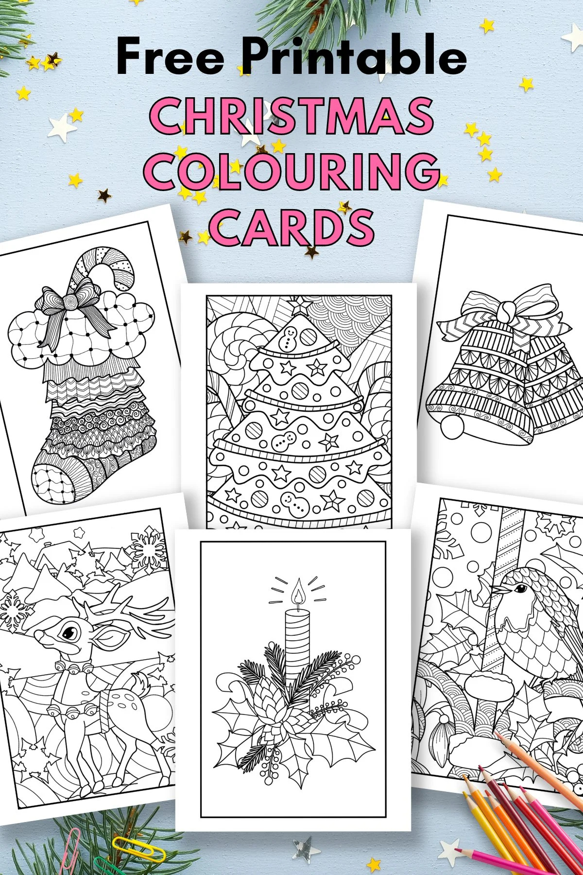 Free Printable Christmas Cards To Colour — Gathering Beauty for Free Printable Christmas Cards To Color