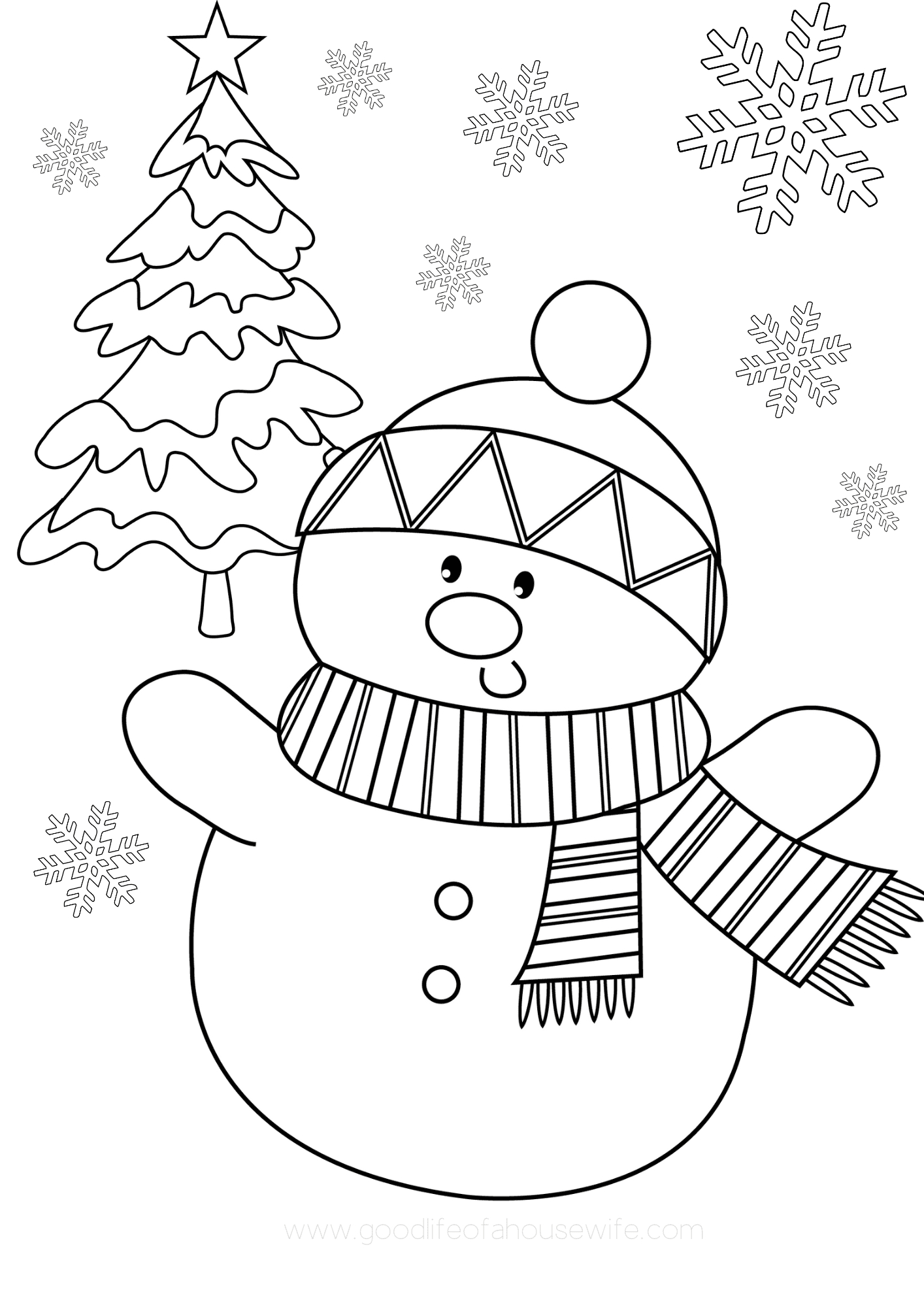 Free Printable Christmas Coloring Pages - Easy Fun For Everyone pertaining to Christmas Pictures To Color Free Printable