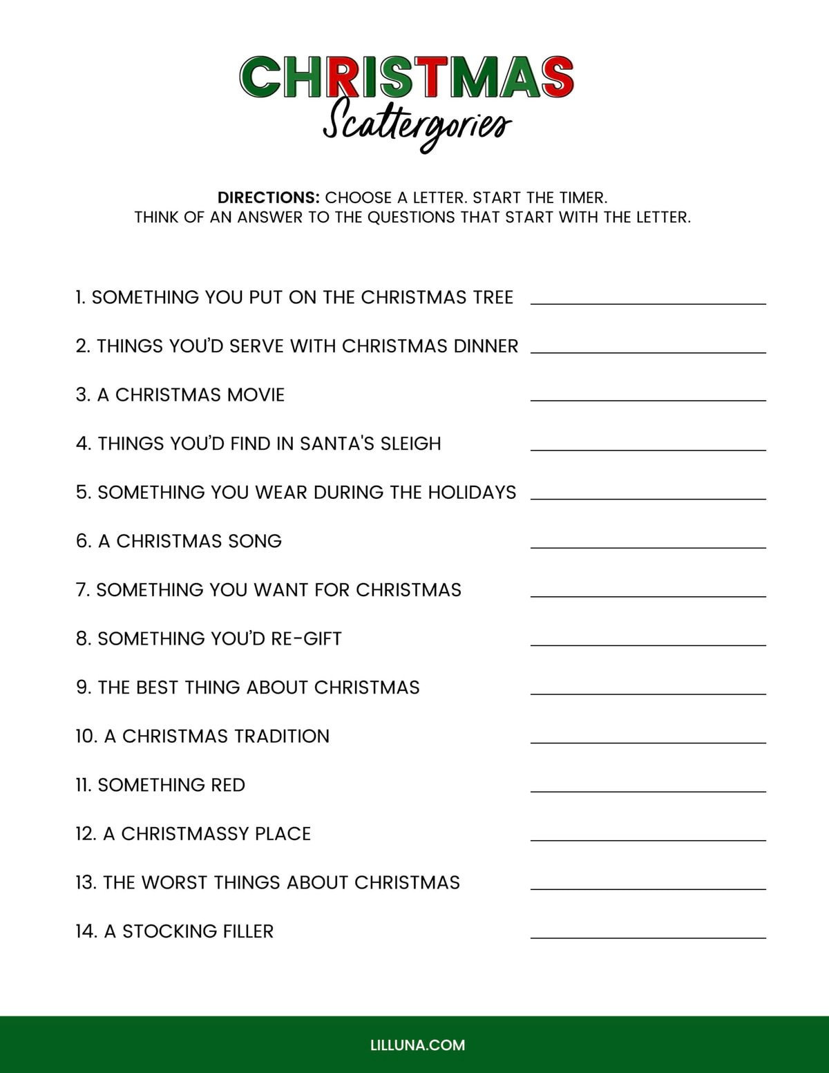 Free Printable Christmas Games {4 Freebies} | Lil' Luna inside Free Printable Christmas Games