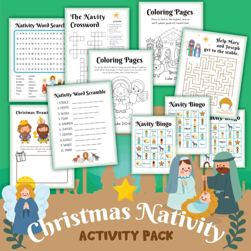 Free Printable Christmas Nativity Activity Pack - Hess Unacademy for Free Printable Nativity Story