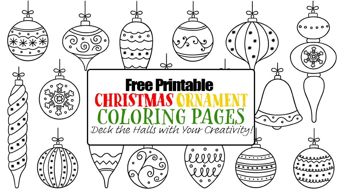 Free Printable Christmas Ornament Coloring Pages - Happy Toddler in Free Printable Christmas Ornaments