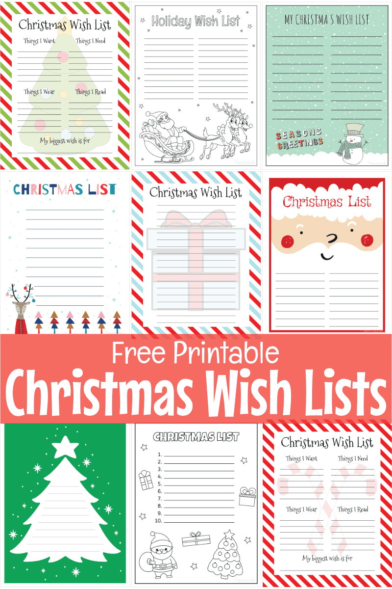 Free Printable Christmas Wish List Templates regarding Free Printable Christmas Wish List