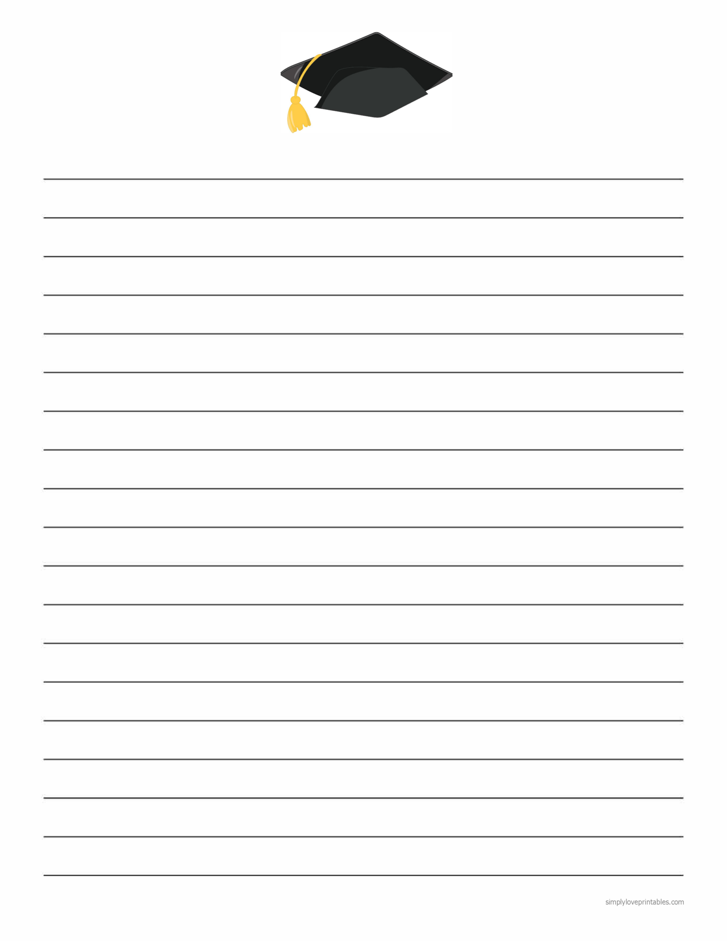 Free Printable Class Of 2020 Journal Pages - Simply Love Printables with Free Printable Graduation Paper
